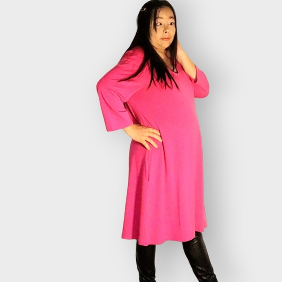 SIMPLY NOELLE  WOMENS PINK L/XL MIDI DRESS - Picture 1 of 6
